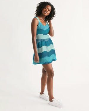 Women's Beaches Casual and Fun Scoop Neck Skater Dress FIND YOUR COAST CO