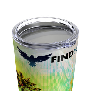 FYC 20 oz Stainless Steel Beach Art Tumbler FIND YOUR COAST CO
