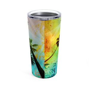 FYC 20 oz Stainless Steel Beach Art Tumbler FIND YOUR COAST CO
