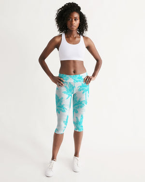 Women's Active Comfort Palm Club Mid-Rise Capri Leggings FIND YOUR COAST CO