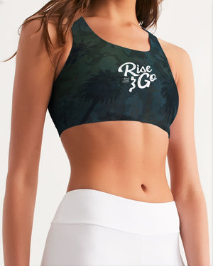 Women's Active Comfort Coast Camo Rise and Go Seamless Sports Bra FIND YOUR COAST CO