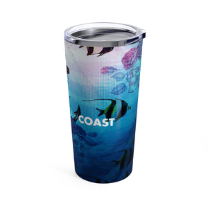 FYC 20 oz Stainless Steel Ocean Anchor/Skull Art Tumbler FIND YOUR COAST CO
