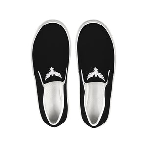Men's Black Lifestyler Canvas Slip-On Casual Shoe FIND YOUR COAST CO