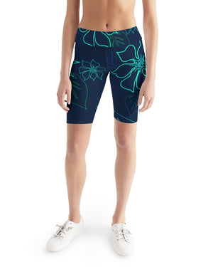 Women's Active Comfort Aloha Mid-Rise Bike Shorts FIND YOUR COAST CO