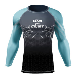 Men's Offshore Real Leader Performance UPF Rash Guard FIND YOUR COAST CO