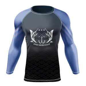 Men's Offshore Fishing Performance UPF Rash Guard FIND YOUR COAST CO