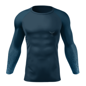 Men's Find Your Coast Performance Muted Aqua Rash Guard UPF FIND YOUR COAST CO