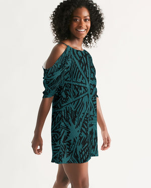 Women's Palm Caye II Open Shoulder A-Line Dress FIND YOUR COAST CO