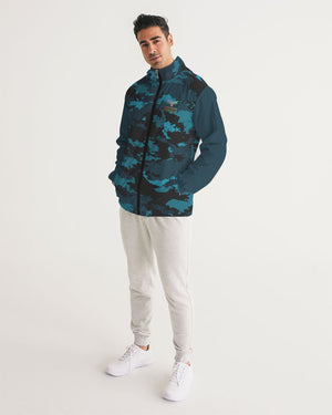 Men's High Seas Coast Camo Water Resistant Lightweight Hooded Windbreaker FIND YOUR COAST CO