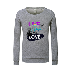Women's Cotton Club Live the Life You Love Long Sleeve Sweatshirt FIND YOUR COAST  CO
