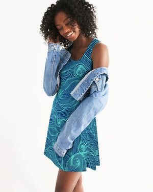 Women's Tidal Times Fun and Flirty Racerback Dress FIND YOUR COAST CO
