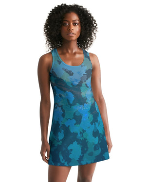 Women's Ocean Camo Casual Racerback Dress FIND YOUR COAST CO