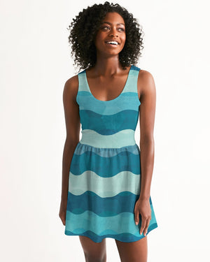 Women's Beaches Casual and Fun Scoop Neck Skater Dress FIND YOUR COAST CO