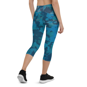 Women's Our Outdoors Ocean Camo All Day Comfort Capri Leggings FIND YOUR COAST CO