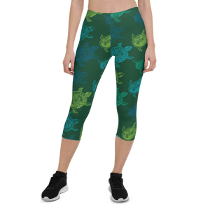 Women's All Day Comfort Turtle Capri Leggings FIND YOUR COAST CO