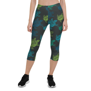 Women's All Day Comfort Turtle Capri Leggings FIND YOUR COAST CO
