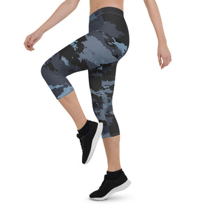 Women's All Day Comfort Coast Camo Capri Leggings FIND YOUR COAST CO