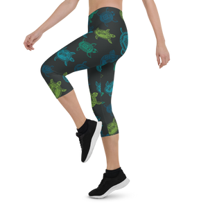 Women's All Day Comfort Turtle Capri Leggings FIND YOUR COAST CO