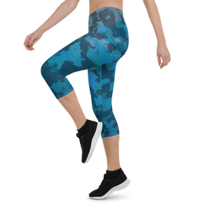 Women's Our Outdoors Ocean Camo All Day Comfort Capri Leggings FIND YOUR COAST CO