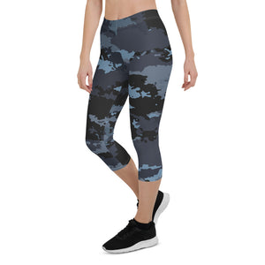 Women's All Day Comfort Coast Camo Capri Leggings FIND YOUR COAST CO