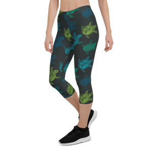Women's All Day Comfort Turtle Capri Leggings FIND YOUR COAST CO