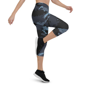 Women's All Day Comfort Coast Camo Capri Leggings FIND YOUR COAST CO
