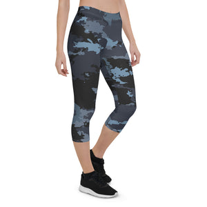 Women's All Day Comfort Coast Camo Capri Leggings FIND YOUR COAST CO