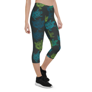 Women's All Day Comfort Turtle Capri Leggings FIND YOUR COAST CO
