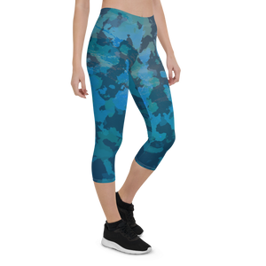 Women's Our Outdoors Ocean Camo All Day Comfort Capri Leggings FIND YOUR COAST CO