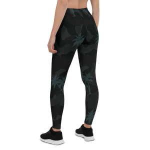 Women's All Day Comfort Full Length Palm Camo Leggings FIND YOUR COAST CO