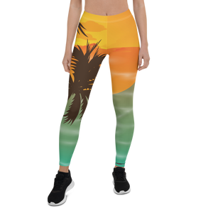 Women's All Day Comfort Original Sunset Full Length Leggings FIND YOUR COAST CO