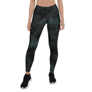 Women's All Day Comfort Full Length Palm Camo Leggings FIND YOUR COAST CO