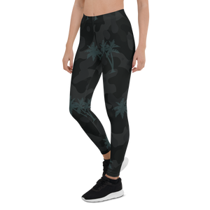 Women's All Day Comfort Full Length Palm Camo Leggings FIND YOUR COAST CO
