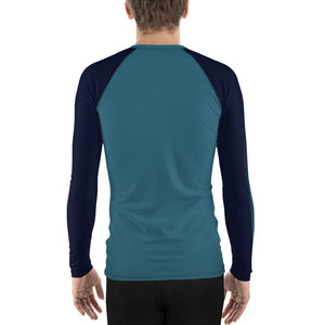 Men's Coast Sleeve Teal Performance Rash Guard UPF 40+ FIND YOUR COAST CO