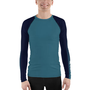 Men's Coast Sleeve Teal Performance Rash Guard UPF 40+ FIND YOUR COAST CO