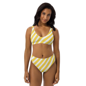 Women's Summer Stripe Recycled REPREVE High-Waisted Bikini FIND YOUR COAST CO