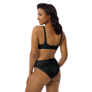 Women's Black Camo Recycled REPREVE High-Waisted Bikini Set FIND YOUR COAST CO