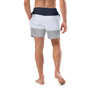 Men's Classic Striped Recycled Mid-Length Swim Shorts UPF 50+ FIND YOUR COAST CO