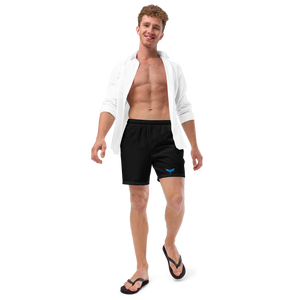 Men's Classic Black Recycled Mid-Length UPF 50+ Swim Shorts FIND YOUR COAST CO