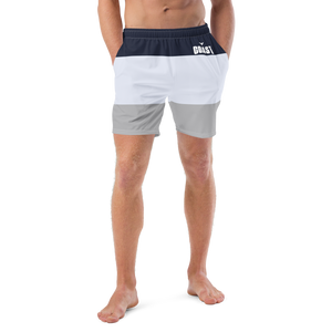 Men's Classic Striped Recycled Mid-Length Swim Shorts UPF 50+ FIND YOUR COAST CO