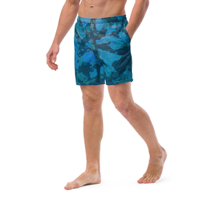 Men's Ocean Camo Recycled Mid-Length UPF 50+ Swim Shorts FIND YOUR COAST CO