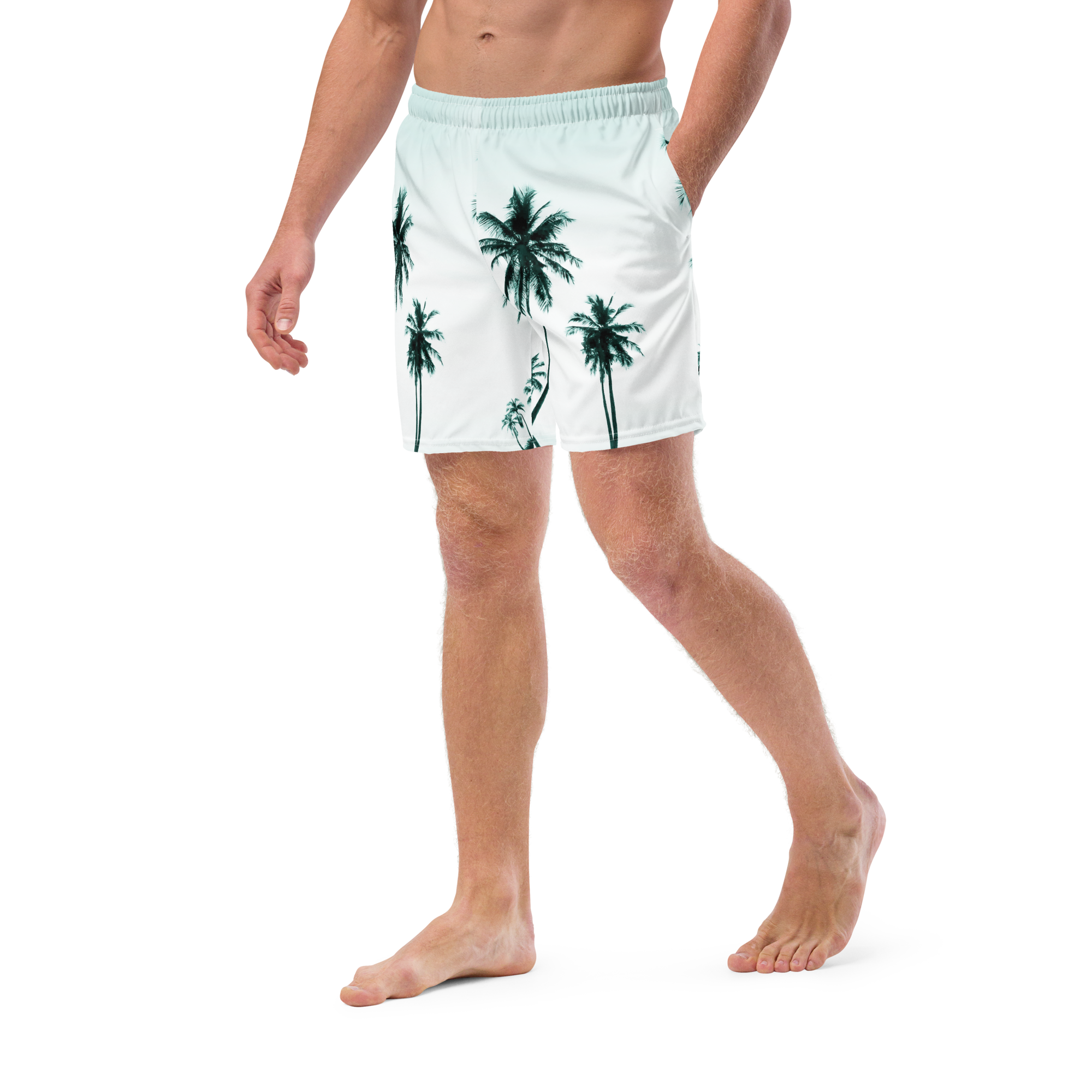 Men's Palm Paradise Recycled Mid-Length UPF 50+ Swim Shorts FIND YOUR COAST  CO