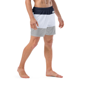 Men's Classic Striped Recycled Mid-Length Swim Shorts UPF 50+ FIND YOUR COAST CO