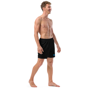 Men's Classic Black Recycled Mid-Length UPF 50+ Swim Shorts FIND YOUR COAST CO
