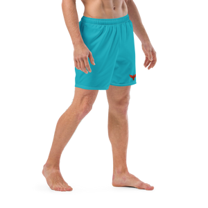 Men's Classic Teal Recycled Mid-Length UPF 50+ Swim Shorts FIND YOUR COAST CO
