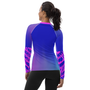 Women's Speckled Palm Sea Skinz Performance Rash Guard UPF 40+ FIND YOUR COAST CO