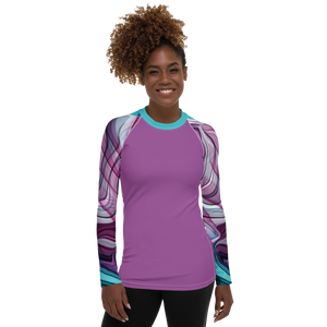 Women's Water Colors Performance Rash Guard UPF 40+ FIND YOUR COAST CO