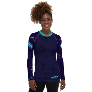 Women's Hawaiian Adventure Sea Skinz Performance Rash Guard UPF 40+ FIND YOUR COAST CO