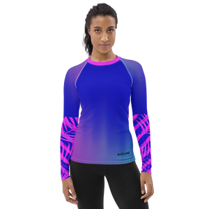 Women's Speckled Palm Sea Skinz Performance Rash Guard UPF 40+ FIND YOUR COAST CO