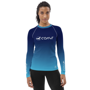 Women's Ocean Fade Sleeve Performance Rash Guard UPF 40+ FIND YOUR COAST CO